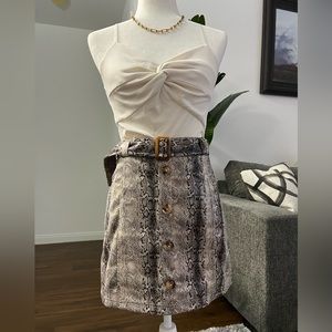 Animal Print Mini Skirt